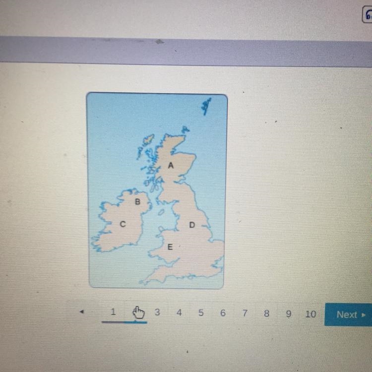 What region is named Northern Ireland? ОА ов ос OD ОЕ-example-1