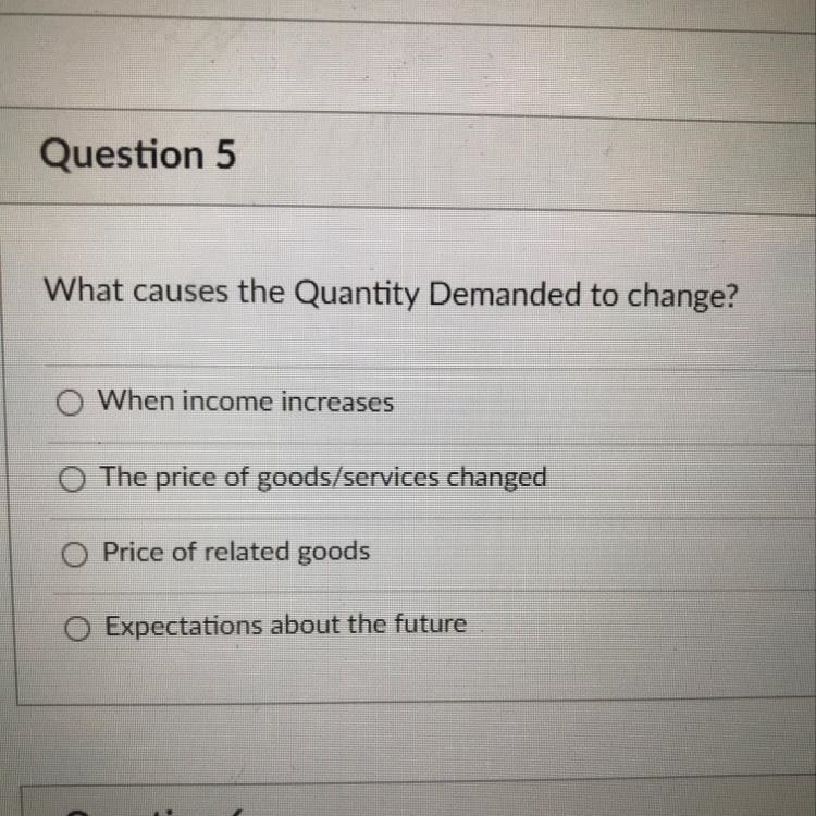 What causes the Quantity Demanded to change?-example-1