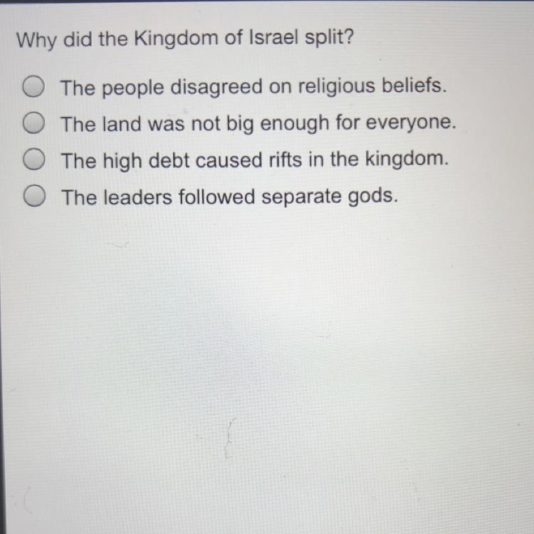 Why did the Kingdom of Israel split?-example-1