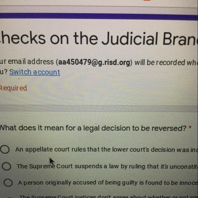 What does it mean for a legal decision to be reversed-example-1