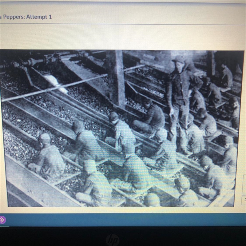 What job is being shown in this picture? oyster shuckers in a cannery breaker boys-example-1