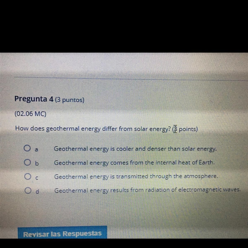 How does geothermal energy differ from solar energy-example-1