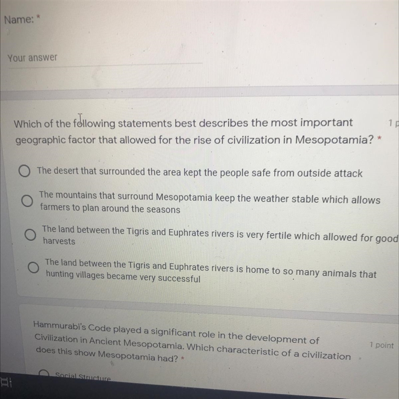 Which of the following statements best describes the most important geographic factor-example-1