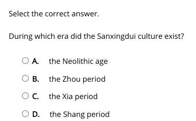 During which era did the sanxingdui culture exist.-example-1