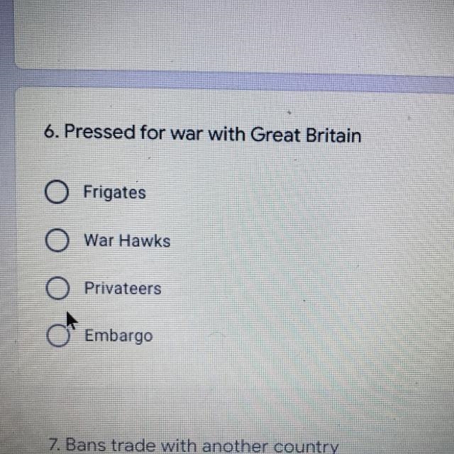 Pressed for war with Great Britain-example-1