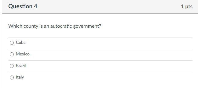 Which county is an autocratic government?-example-1