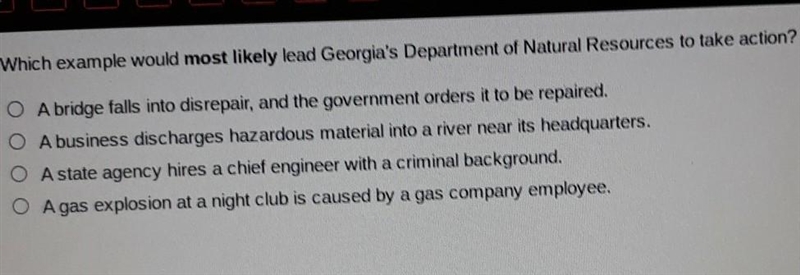 Which example would most likely lead Georgia's Department of Natural Resources to-example-1