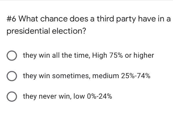 - What chance does a third party have in a presidential election?-example-1