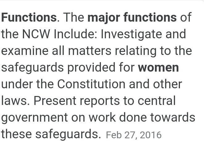 What are the main functions of National Women's Commission?​-example-1