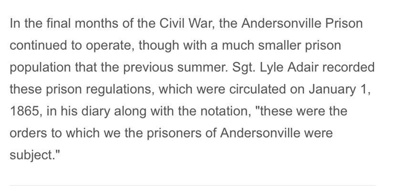 Who was put in charge of discipline within Andersonville prison?-example-1