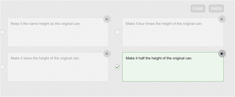 A designer of vegetable cans wants to redesign the cans by enlarging the area of the-example-1