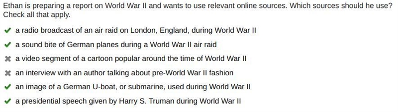 Ethan is preparing a report on World War II and wants to use relevant online sources-example-1