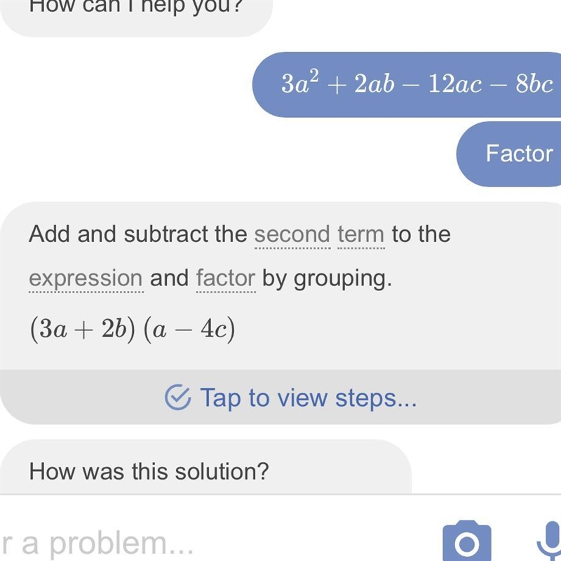 Factorize 3a2 +2ab-12ac-8bc​-example-1