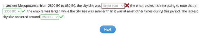 Compare the size of the Harappan Civilization with others of the time It was smaller-example-1