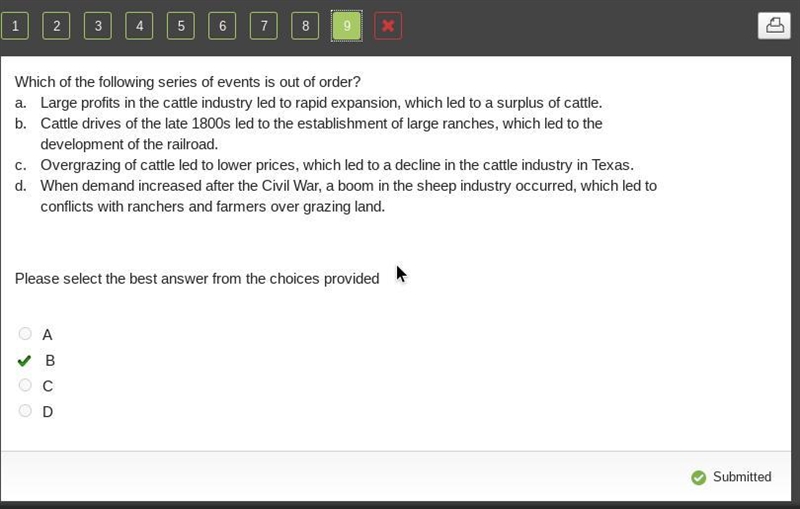 Which of the following series of events is out of order? a When demand increased after-example-1