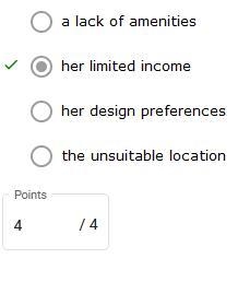 Rachel finds a new apartment that she loves in the center of downtown, but she ultimately-example-1