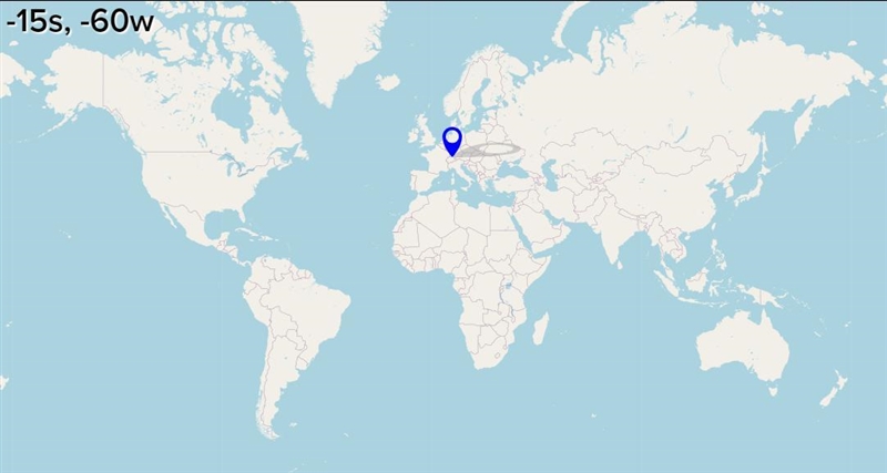 What continent is located at 15°S, 60°W?-example-1