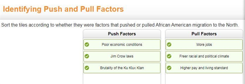 What were the push and pull factors that motivated the interregional migration of-example-2