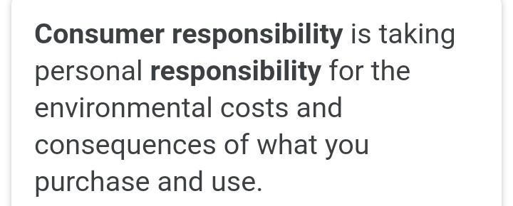 Define 'consumer responsibilities'.-example-1