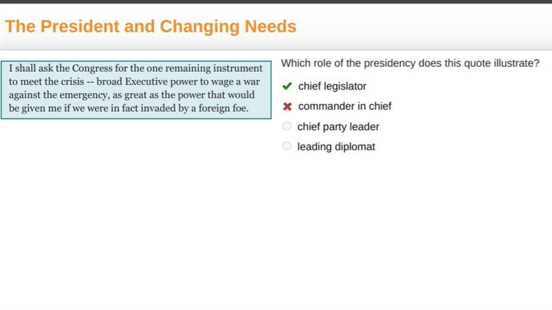 I shall ask the Congress for the one remaining instrument to meet the crisis -- broad-example-1