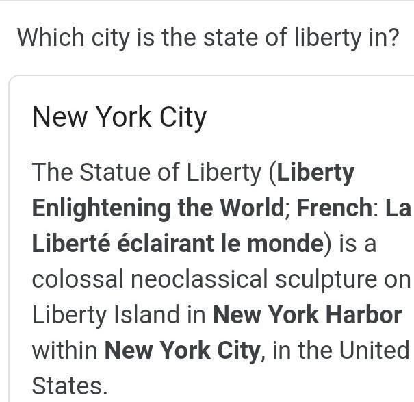 Whih city has the staue of liberty in?​-example-1