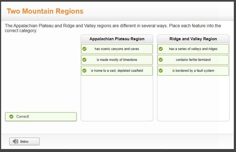 Two Mountain Regions The Appalachian Plateau and Ridge and Valley regions are different-example-1