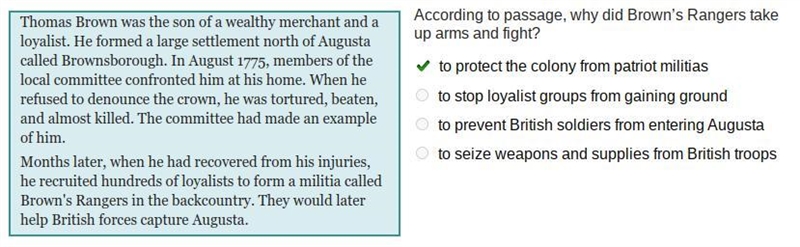 Thomas Brown was the son of a wealthy merchant and a loyalist. He formed a large settlement-example-1