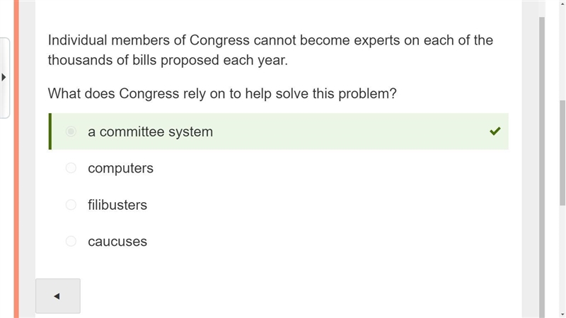 Individual members of Congress cannot become experts on each of the thousands of bills-example-1