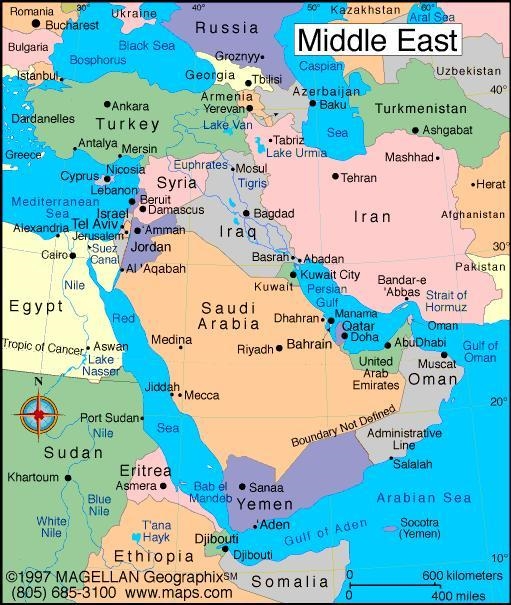 How do ancient maps of the Middle East differ from modern maps of the region?-example-2