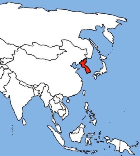 The area shown in the red is the A) Malay Peninsula. B) Korean Peninsula. C) Iberian-example-1