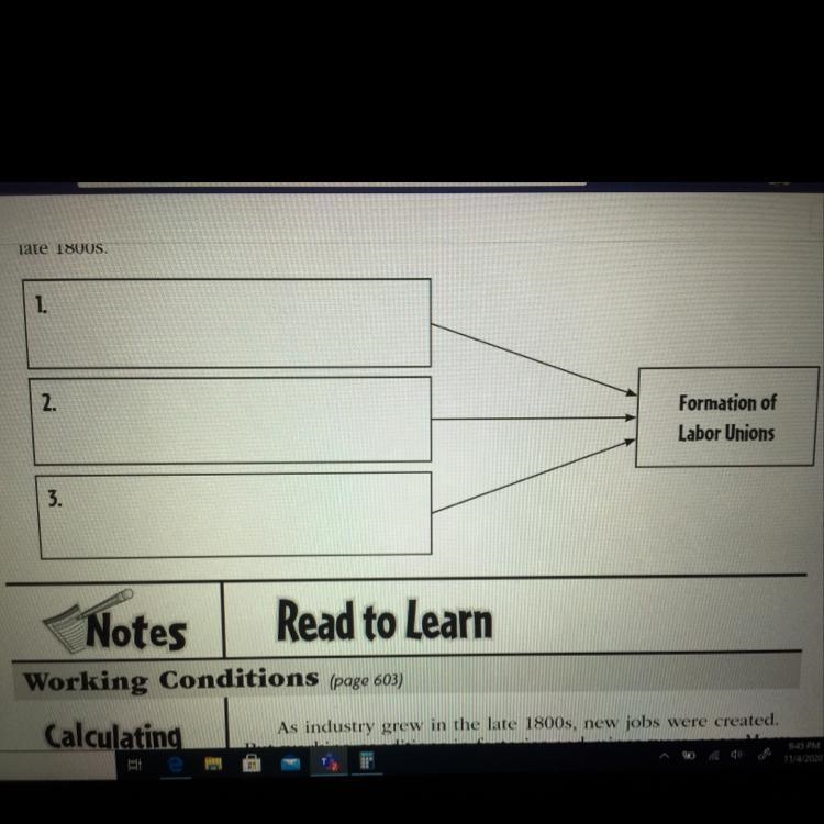 Please help me quick it’s due at 10:30!! What are the 3 formations of labor unions-example-1