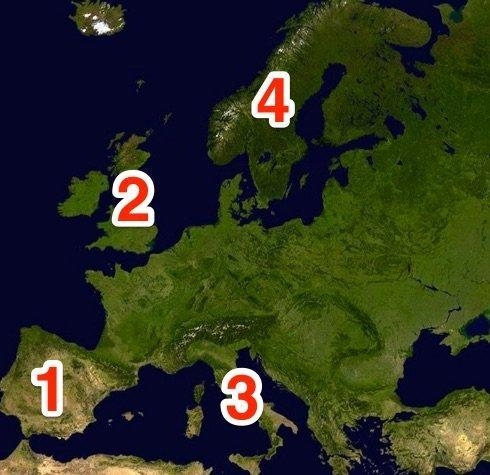 Which number represents the Iberian Peninsula?-example-1