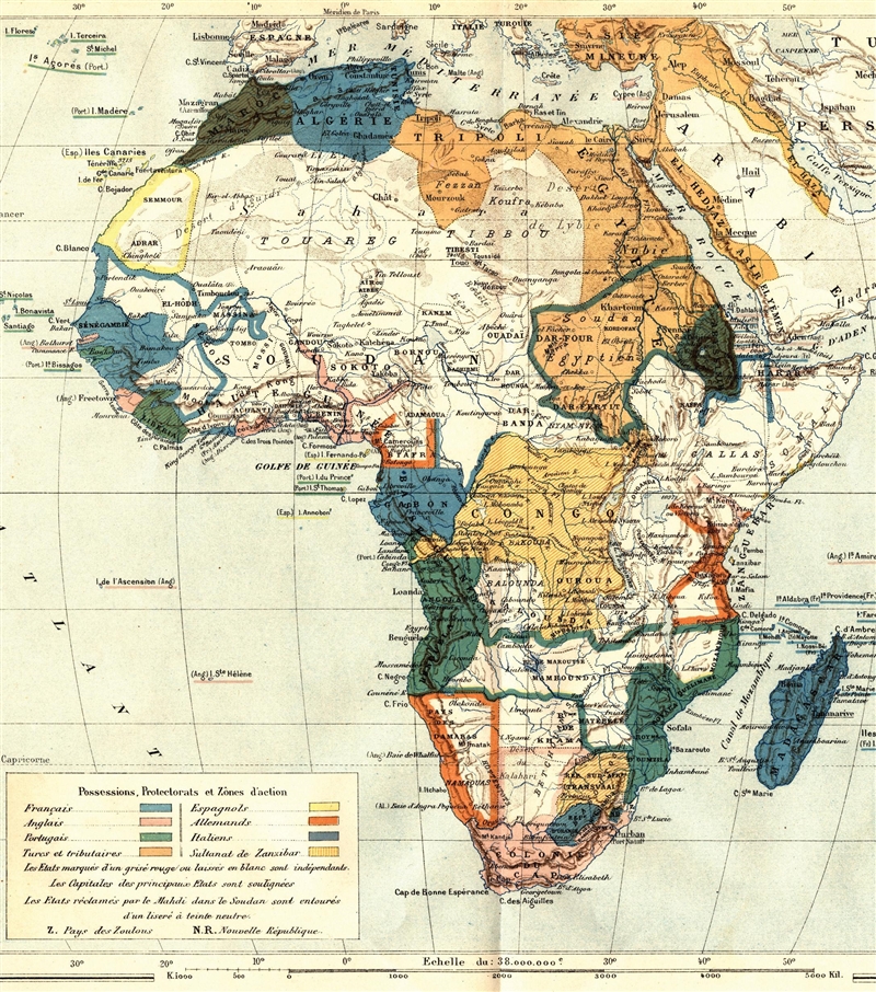 1)What can you infer from the maps regarding who is responsible for determining Africa-example-1