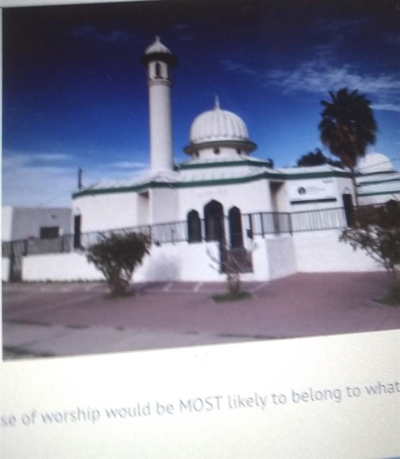 A person who attended this house of worship would be MOST likely to belong to what-example-1