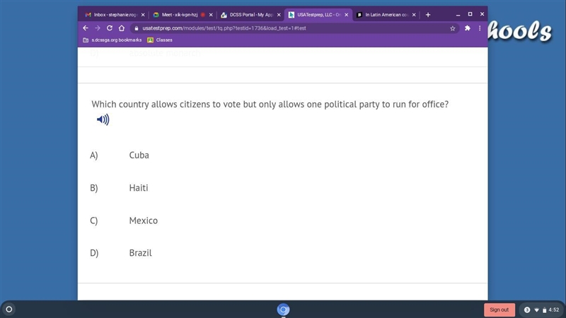 Which country allows citizens to vote but only allows one political party to run for-example-1