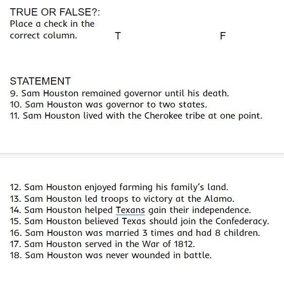 Hello please help! I need people who know about sam houston-example-1