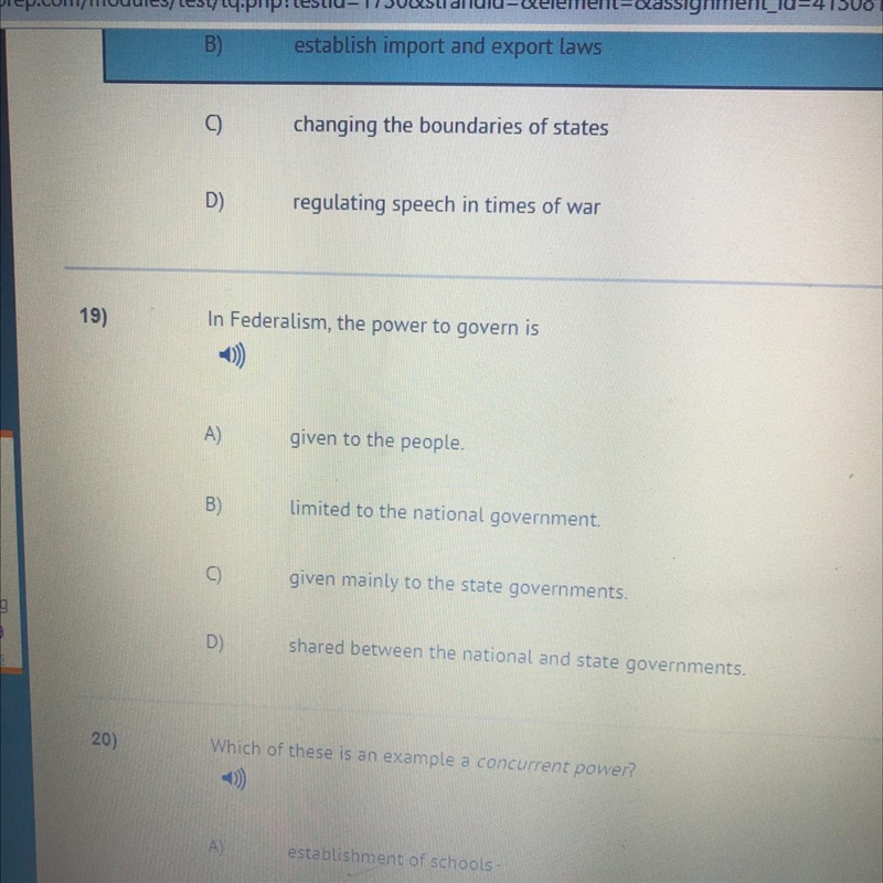 In Federalism, the power to govern is-example-1