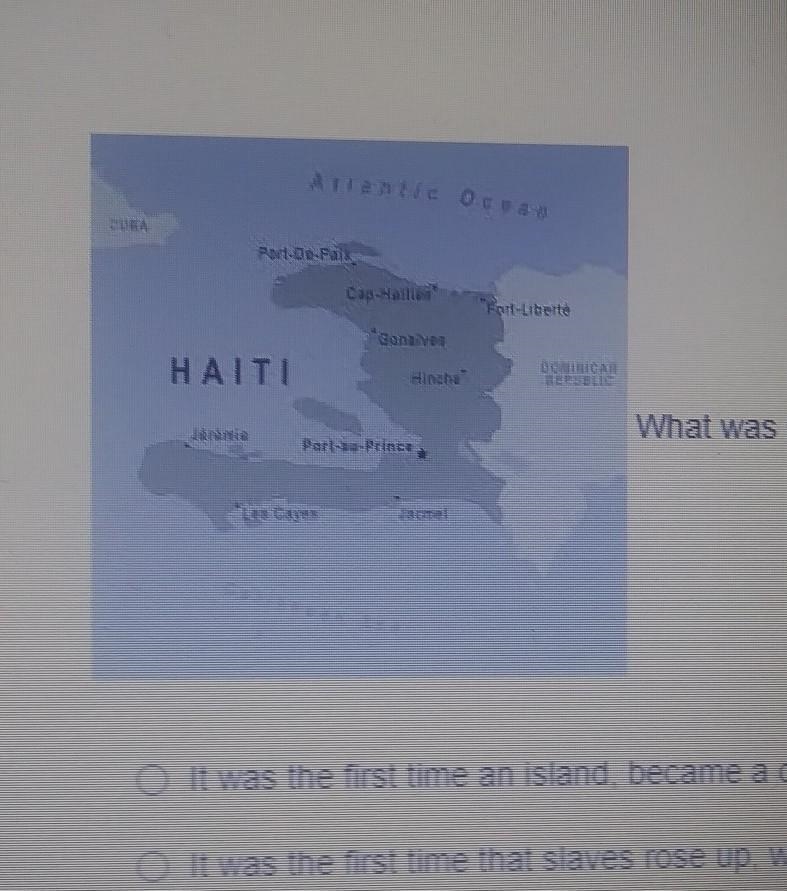 What was so significant about the Haitian Rebellion, under Jefferson's Presidency-example-1