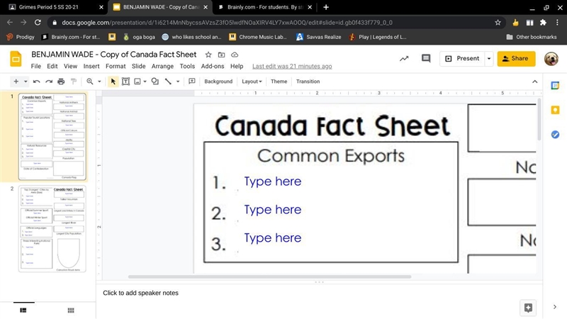 What are three common exports for Canada-example-1