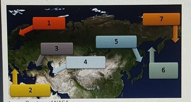 Analyze the map and answer the question that follows. All of the following on are-example-1