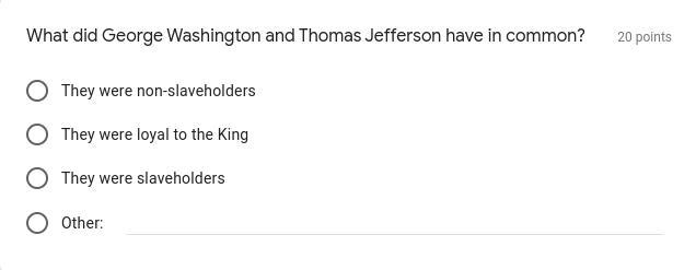 What did George Washington and Thomas Jefferson have in common?-example-1