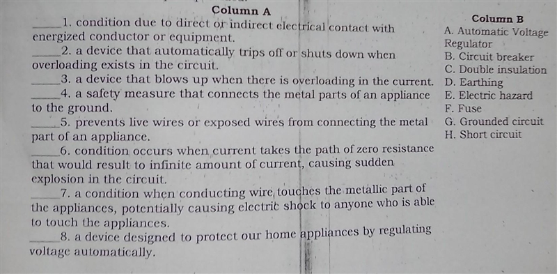 Pahelp:((( Match the description in Column A with the words in Column B.​-example-1