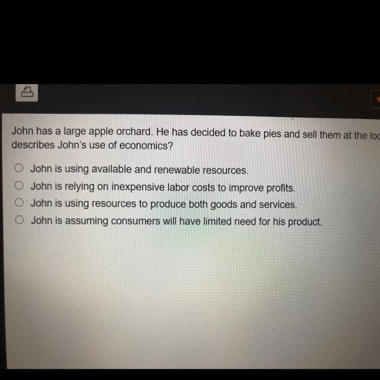 John has a large apple orchard.he has decided to bake pies and sell them at the local-example-1