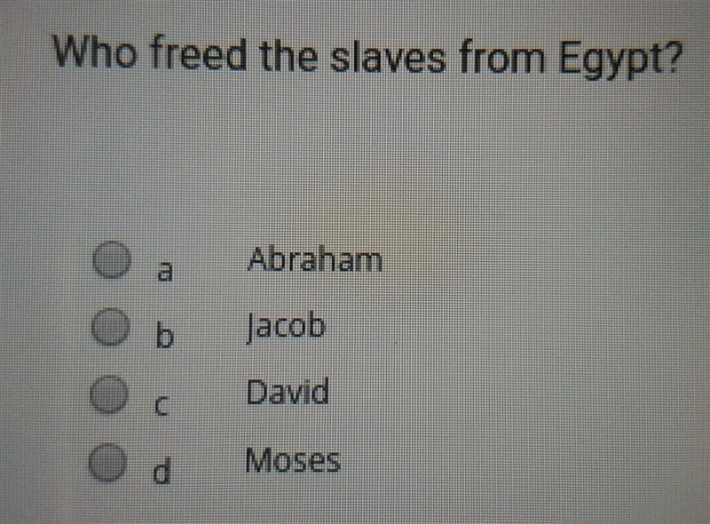 Who freed the slaves from egypt ​-example-1