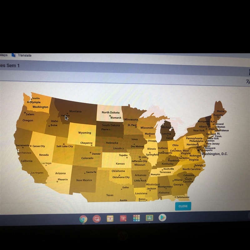 Question 11 of 36 Look at the map. Which of the following best describes the relative-example-1