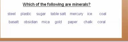 Wich one is a mineral-example-1