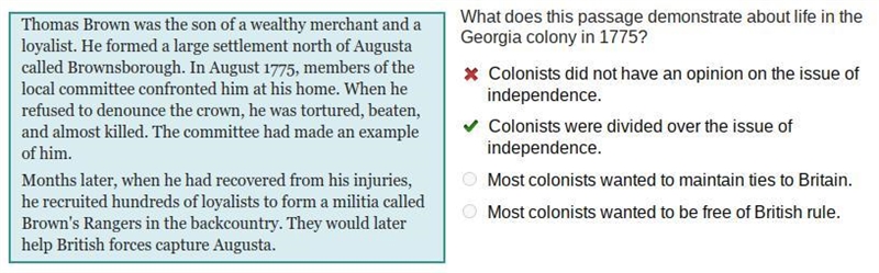 What does this passage demonstrate about life in the Georgia colony in 1775? Colonists-example-1