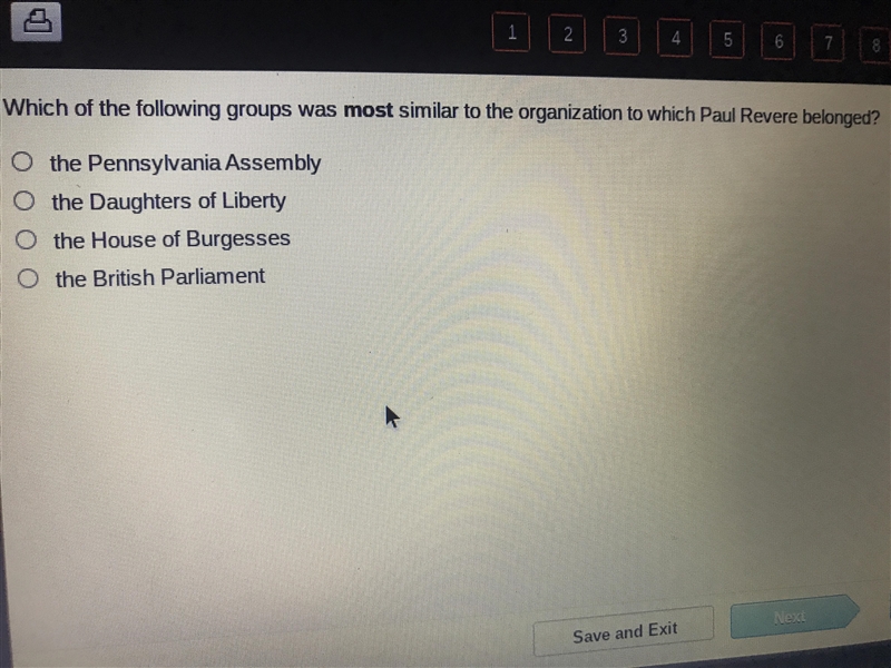 What organization is most similar to which Paul Revere belonged?-example-1