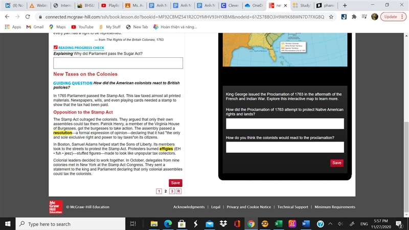 Read the lesson, then write a short letter (2 paragraphs) as if you were a colonist-example-1