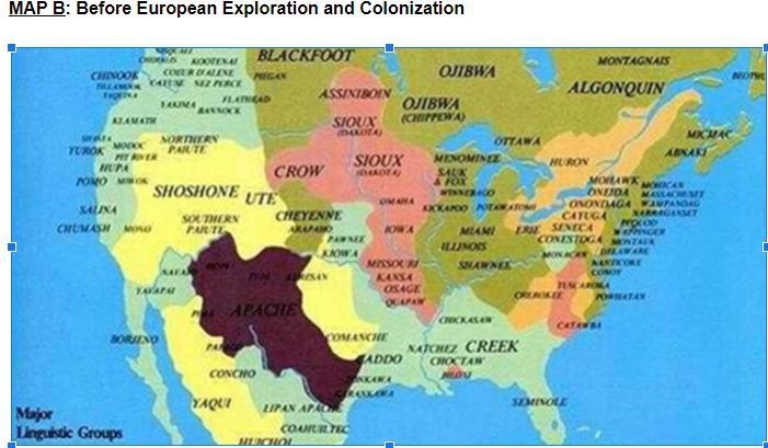 Consider all three maps and previous knowledge of Native Americans. What happened-example-1